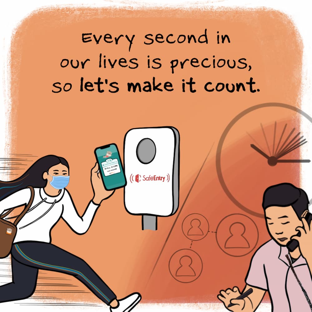 Make every second count with TraceTogether - stay safe!