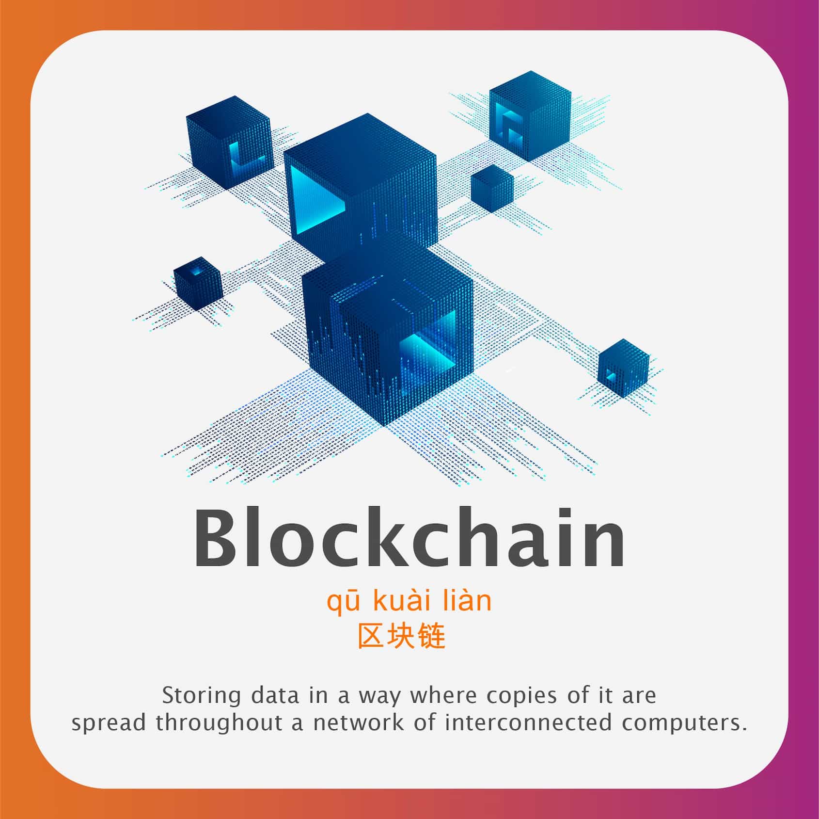 Blockchain term in mandarin/chinese and the definition