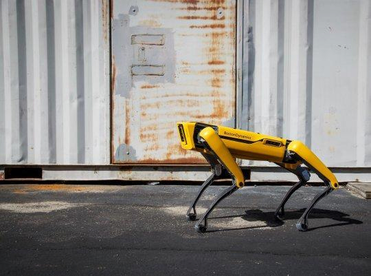 Spot®, the dog-like robot developed by Boston Dynamics.