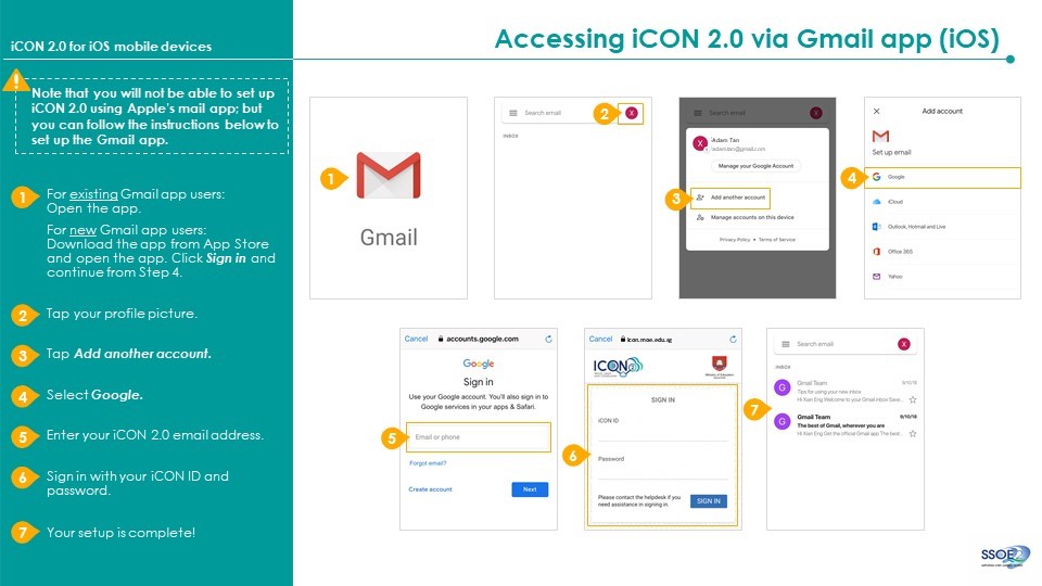 How to access iCON 2.0 on the Gmail app