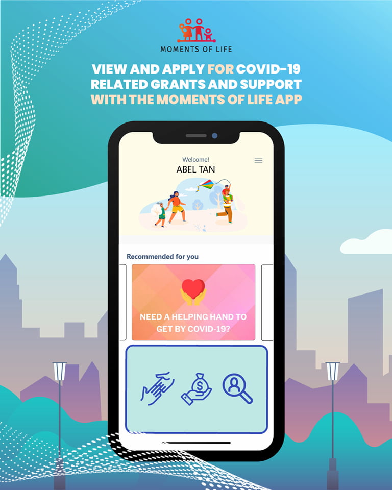 Apply for Covid-19 related grants on the Moments of Life app