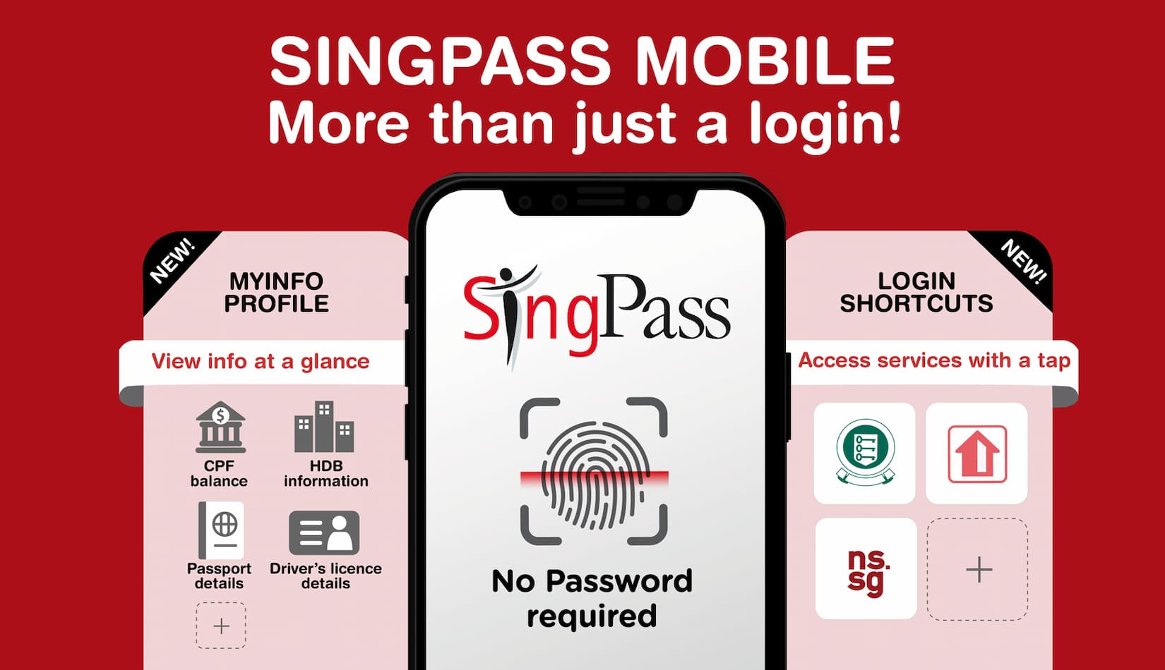 SingPass mobile interface and how it can help the elderly in Singapore
