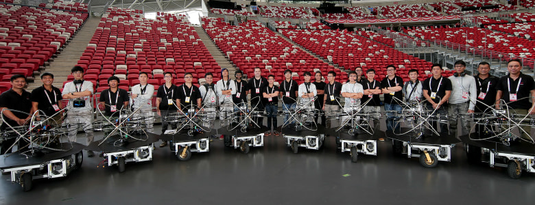 HOPE Technik team and drones at NDP 2016.