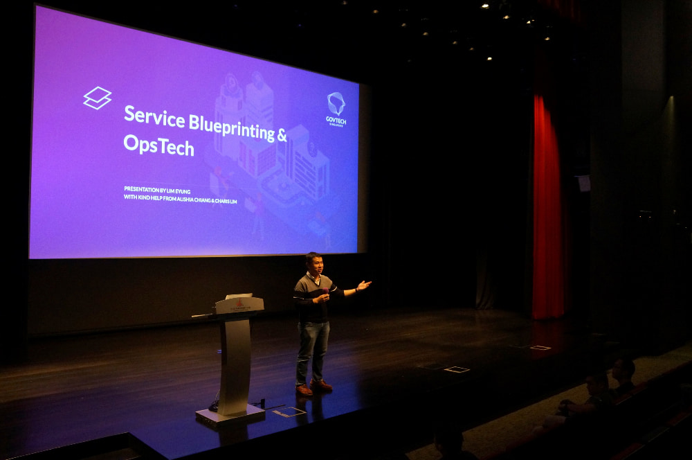 Mr Lim Eyung, director at GovTech, shared his insights on service blueprinting at the Public Service Transformation Conference 2019.
